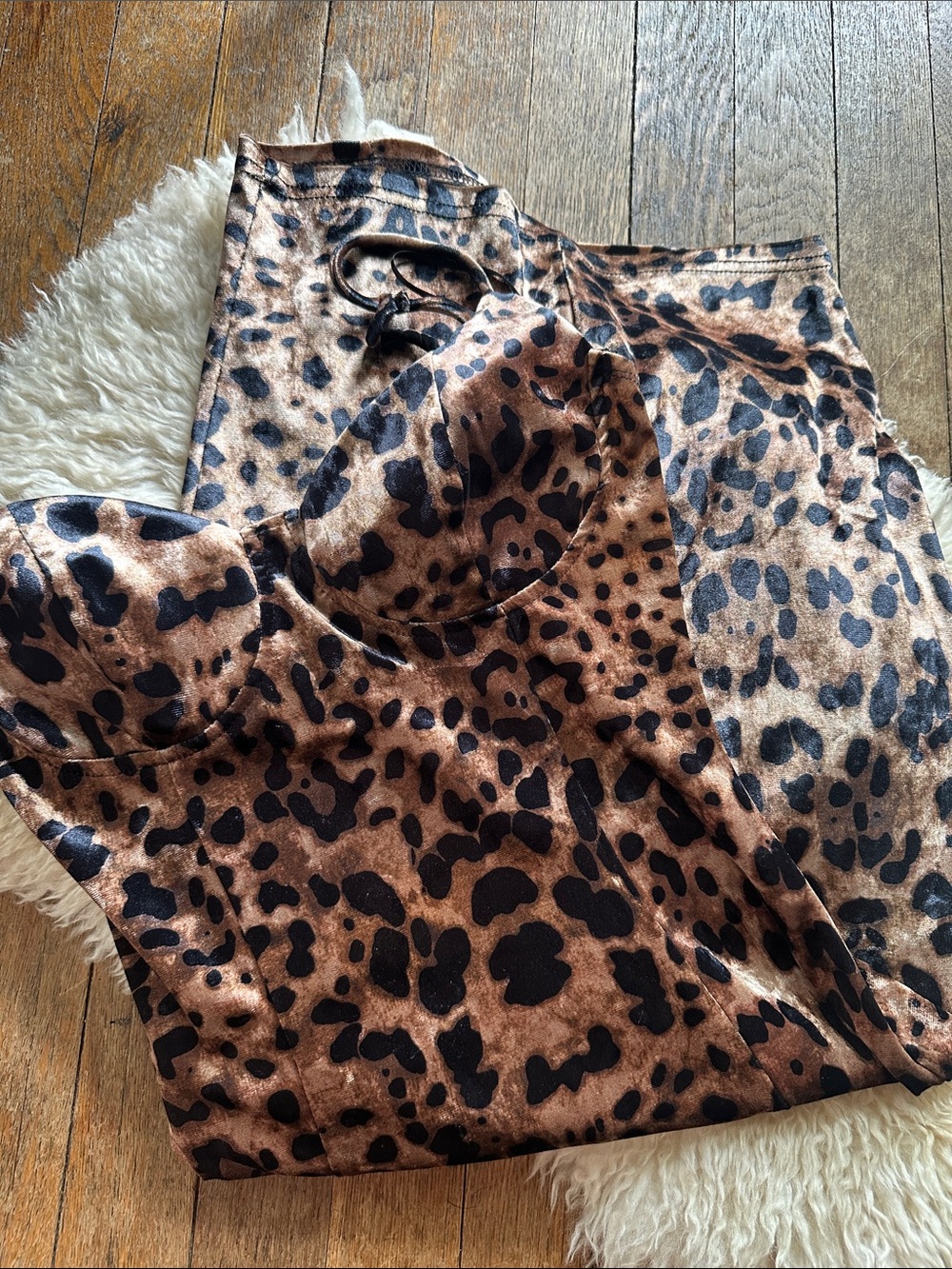 Animal print sexy slip dress